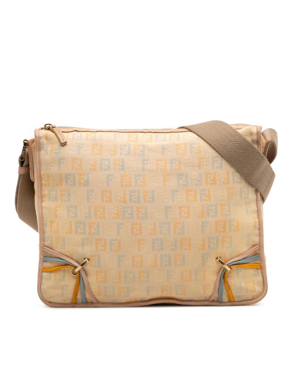 Fendi Zucchino Canvas F Charm Crossbody #317269F33B